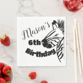 Serviette En Papier Safari Zebra Fête Main Drathday (En situation)