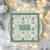 Serviette En Papier Sage and Gold Napkins Custom Christmas Monogram