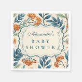 Serviette En Papier Sage Berry Botanical Baby Shower (Devant)