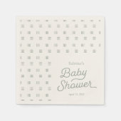 Serviette En Papier Sage Boho minimaliste (Devant)