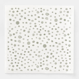 Serviette En Papier Sage Confetti Aquarelle points Papier Napkin
