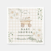 Serviette En Papier Sage Daisy Silly Goose Baby Shower (Devant)