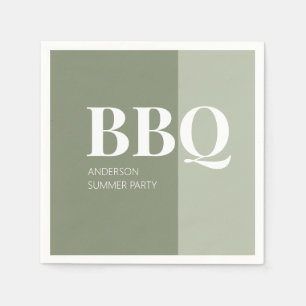 Serviette En Papier Sage Fête de barbecue d'été