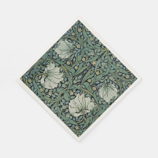 Serviette En Papier Sage Floral William Morris (Coin)