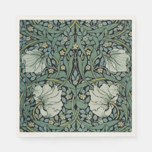 Serviette En Papier Sage Floral William Morris (Devant)