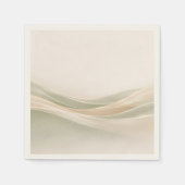 Serviette En Papier Sage Green and Ivory (Devant)