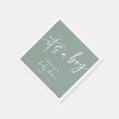Serviette En Papier Sage Green Baby shower papier serviettes moderne g (Coin)