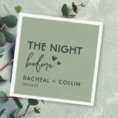 Serviette En Papier Sage Green Chic Simple Moderne Dîner De Répétition