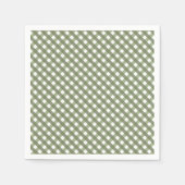 Serviette En Papier Sage Green En vichy Motif (Devant)