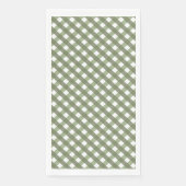 Serviette En Papier Sage Green En vichy Motif (Devant)