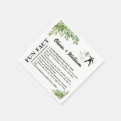 Serviette En Papier Sage Green Feuille Verdure Fun Fun Mariage (Coin)