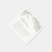 Serviette En Papier Sage Green Fun Facts Simple Botanique (Coin)