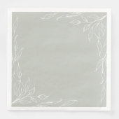 Serviette En Papier Sage Green Leaf Motif Thanksgiving Party (Devant)