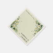 Serviette En Papier Sage Green Lily Valley Elegant Floral Wedding (Coin)