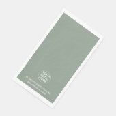Serviette En Papier Sage Green Logo l Événements professionnels d'entr (Coin)