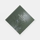 Serviette En Papier Sage Green Purple Dragonfly (Coin)