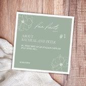 Serviette En Papier Sage Green Script Floral Fun Faits Mariage