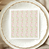 Serviette En Papier Sage Green Vintage Floral