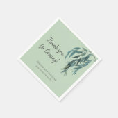 Serviette En Papier Sage Green Willow Branch Mariage botanique Thème (Coin)