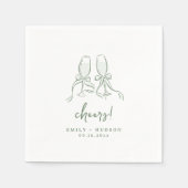 Serviette En Papier Sage Hand Drawn Cheers Glassed Whimsical Party (Devant)