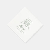 Serviette En Papier Sage Hand Drawn Cheers Glassed Whimsical Party (Coin)