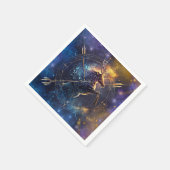 Serviette En Papier Sagittarius signe Zodiaque Aquarelle Design (Coin)