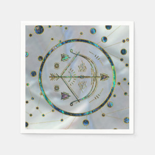 Serviette En Papier Sagittarius Zodiac Or Abalone sur Constellation
