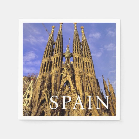 Serviette En Papier Sagrada Familia | Barcelone, Espagne (Devant)