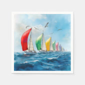 Serviette En Papier Sailboat Race On High Seas (Devant)