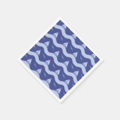 Serviette En Papier Sailboats On Striped Sea Pattern (Coin)