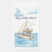 Serviette En Papier Sailor Teddy Bear Anniversaire (Devant)