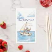 Serviette En Papier Sailor Teddy Bear Anniversaire (En situation)