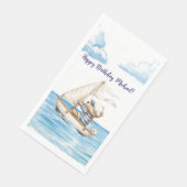 Serviette En Papier Sailor Teddy Bear Anniversaire (Coin)