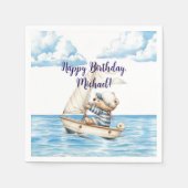 Serviette En Papier Sailor Teddy Bear Anniversaire (Devant)