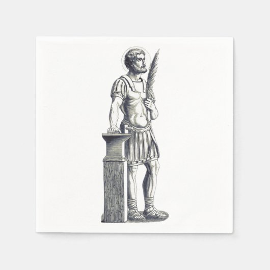 Serviette En Papier Saint Adrien Garde Herculienne (Devant)