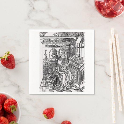 Serviette En Papier Saint Ambrose de Milan (En situation)