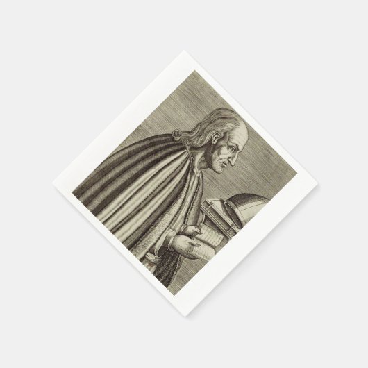 Serviette En Papier Saint Anselme de Canterbury Docteur de l'Église (Coin)