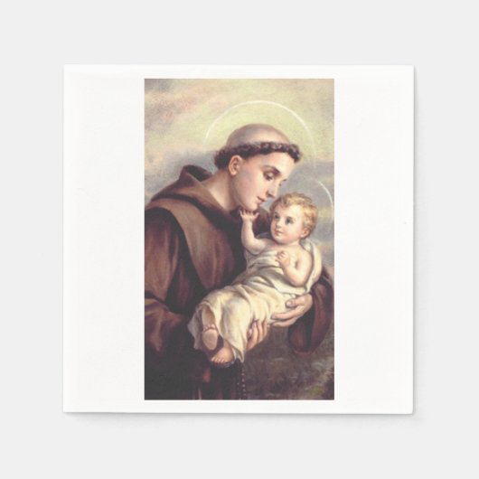 Serviette En Papier Saint Antoine de Padoue (Devant)