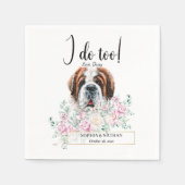 Serviette En Papier Saint Bernard Chien Mariage Cocktail Napkins (Devant)