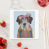 Serviette En Papier Saint Bernard Hippie (En situation)