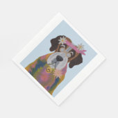 Serviette En Papier Saint Bernard Hippie (Coin)