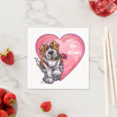 Serviette En Papier Saint-Bernard Valentin (En situation)