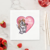 Serviette En Papier Saint-Bernard Valentin (En situation)