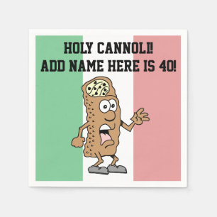 Serviette En Papier Saint Cannoli Quelqu'Un Est 40 Amusant Napkin Ital