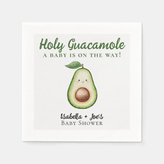 Serviette En Papier Saint-Guacamole Baby shower drôle (Devant)