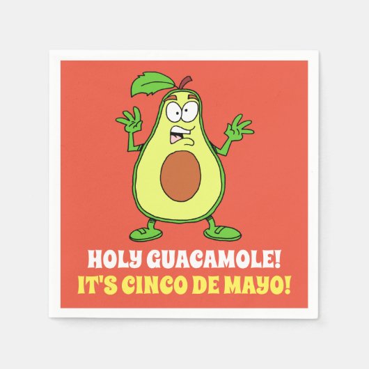 Serviette En Papier Saint Guacamole C'est Cinco De Mayo (Devant)