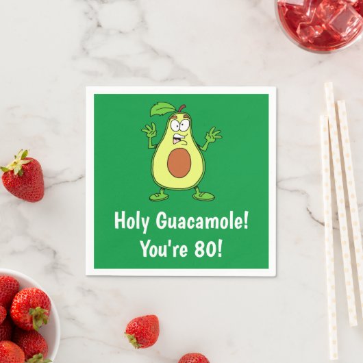 Serviette En Papier Saint Guacamole Vous êtes 80 Drôle Avocado Napkins (En situation)