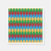 Serviette En Papier Saint-Jacques géométriques jaune bleu vert et roug (Devant)