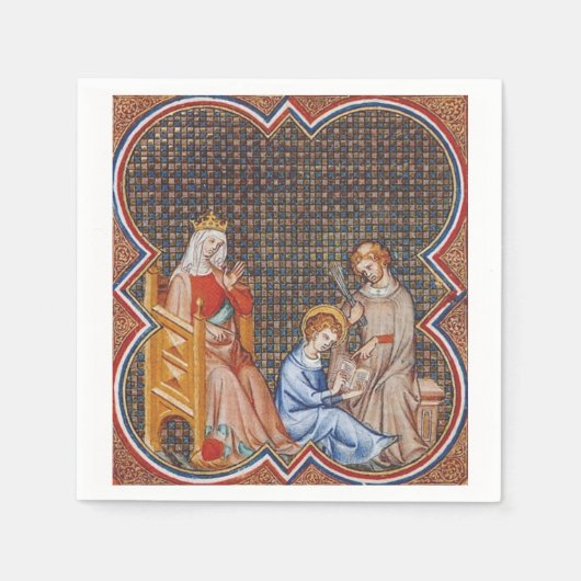 Serviette En Papier Saint-Louis IX de France (Devant)