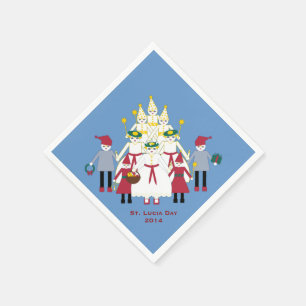 Serviette En Papier Saint-Lucie Jour Papier de Noël serviettes
